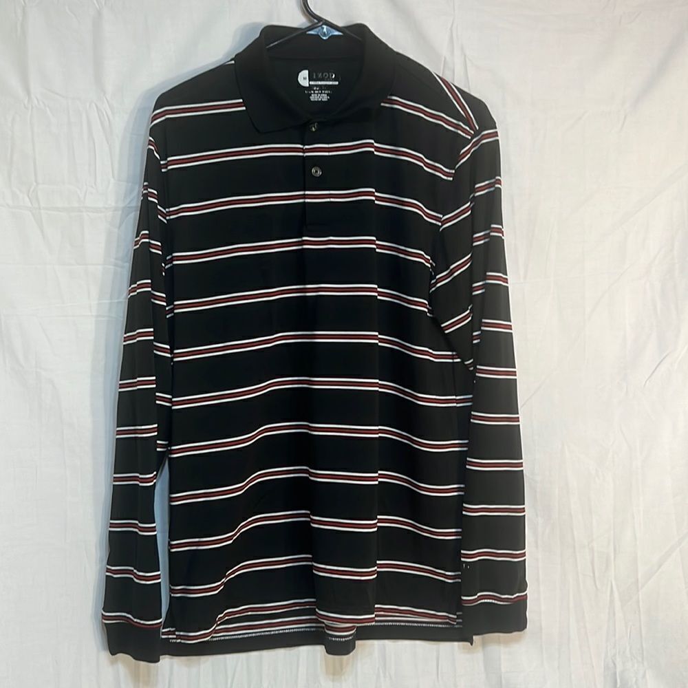IZOD x-treme function golf long sleeve polo mens medium shirt